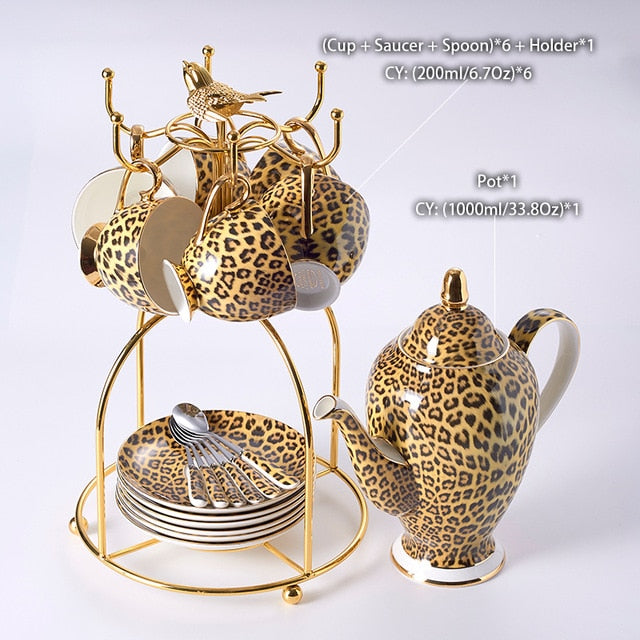 Leondra | Porcelæns Tesæt Leopard