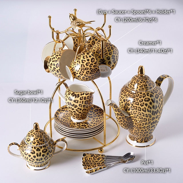 Leondra | Porcelæns Tesæt Leopard