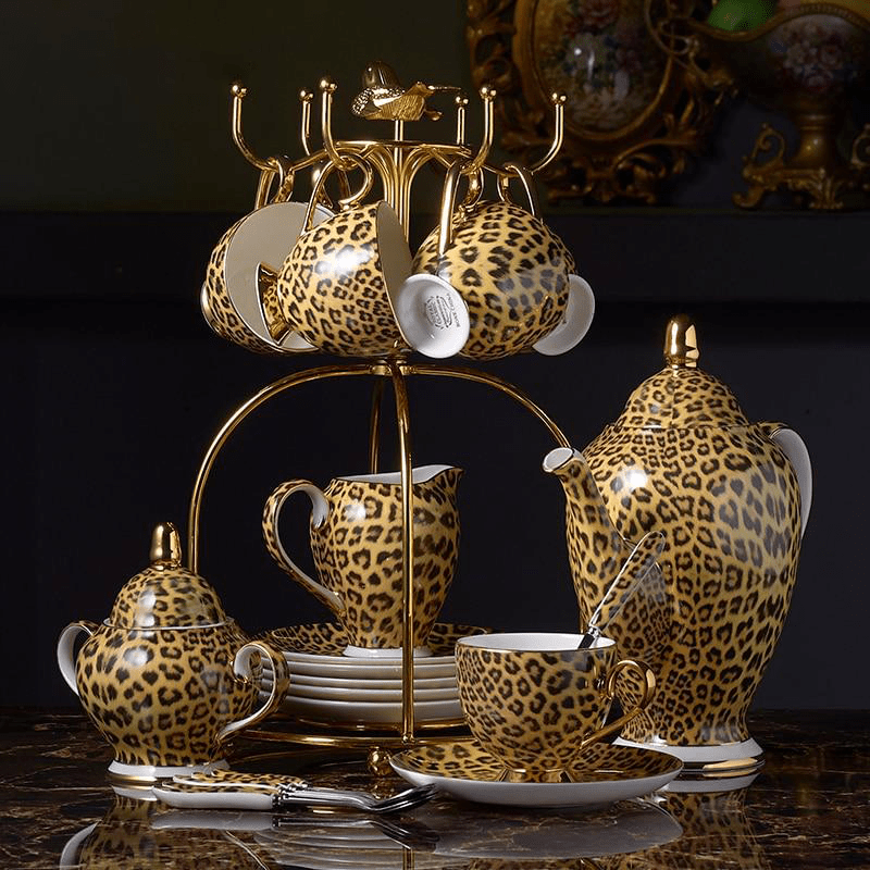 Leondra | Porcelæns Tesæt Leopard