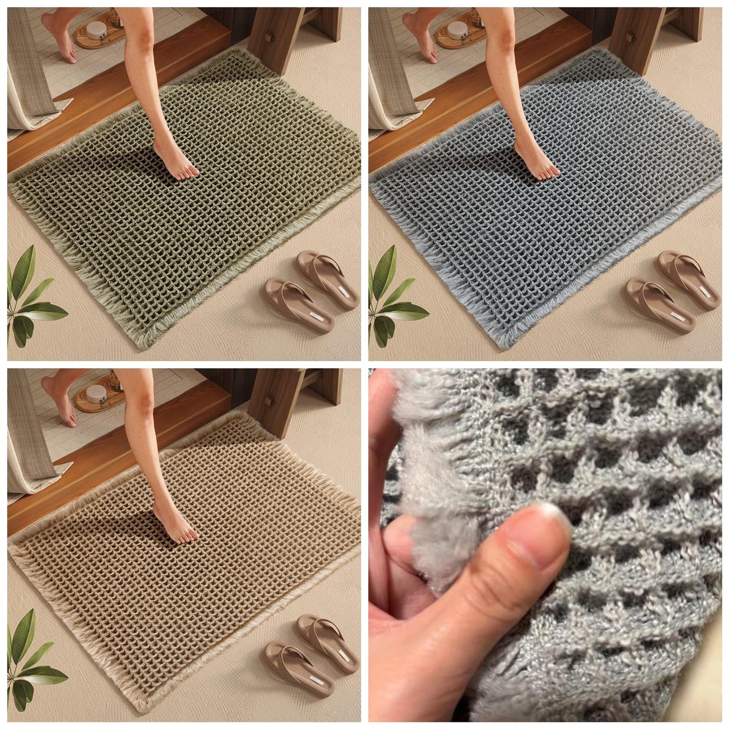 Nuvora | Bademåtte med 3D-Vaffelstruktur