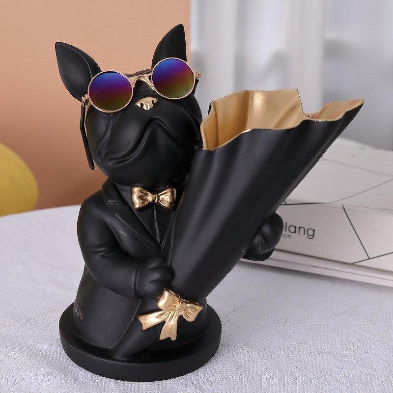 Brunzo | Bulldog Vase Dekoration Unisex