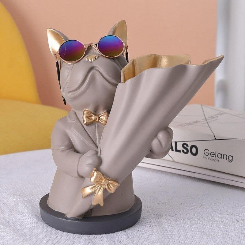 Brunzo | Bulldog Vase Dekoration Unisex