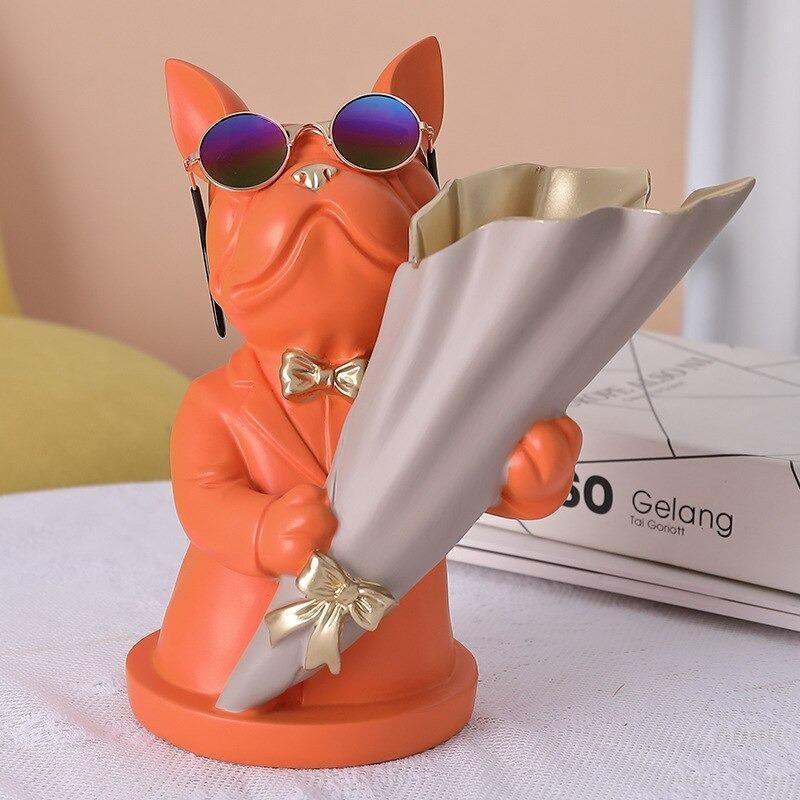 Brunzo | Bulldog Vase Dekoration Unisex