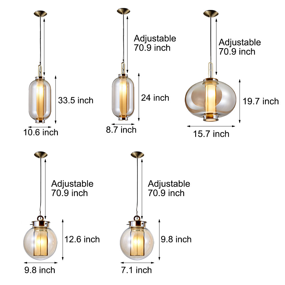 Aurum | Glas Pendellampe Sæt