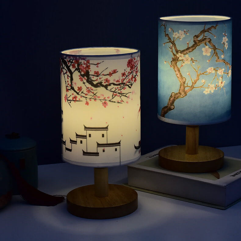 Hanami | Japansk Bordlampe med Træfod