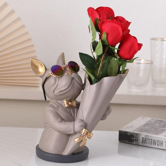 Brunzo | Bulldog Vase Dekoration Unisex