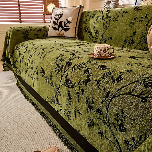 Maelis | Jacquard Sofabetræk med Blomstermønster