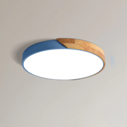 Colora | Rund Loftlampe i Træ med LED