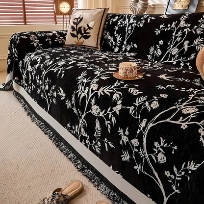 Maelis | Jacquard Sofabetræk med Blomstermønster