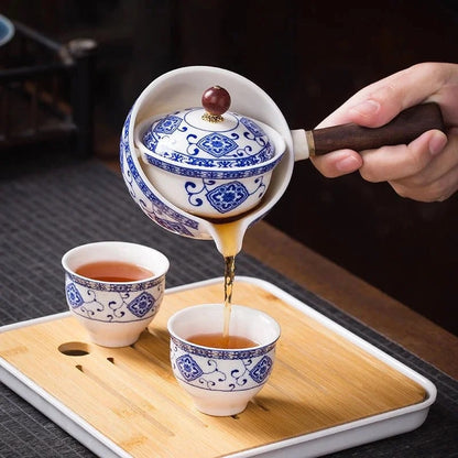 Taoji | Asiatisk Tesæt | 360° Roterende Tekande