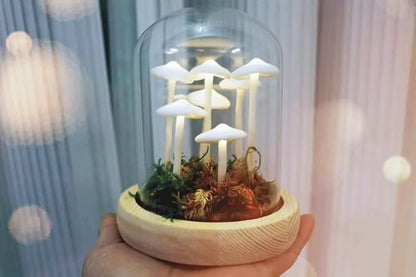 Mycelia | Svampe Lampe under Glaskuppel