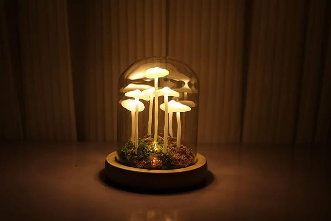 Mycelia | Svampe Lampe under Glaskuppel