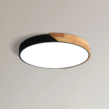 Colora | Rund Loftlampe i Træ med LED
