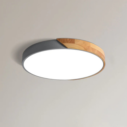 Colora | Rund Loftlampe i Træ med LED