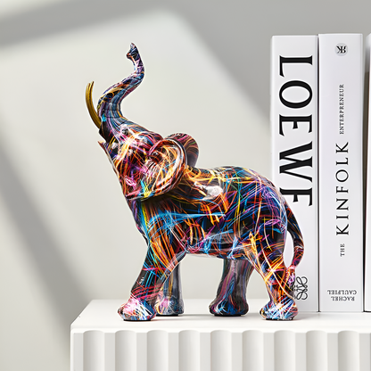 Amara | Farverig Elefant Skulptur