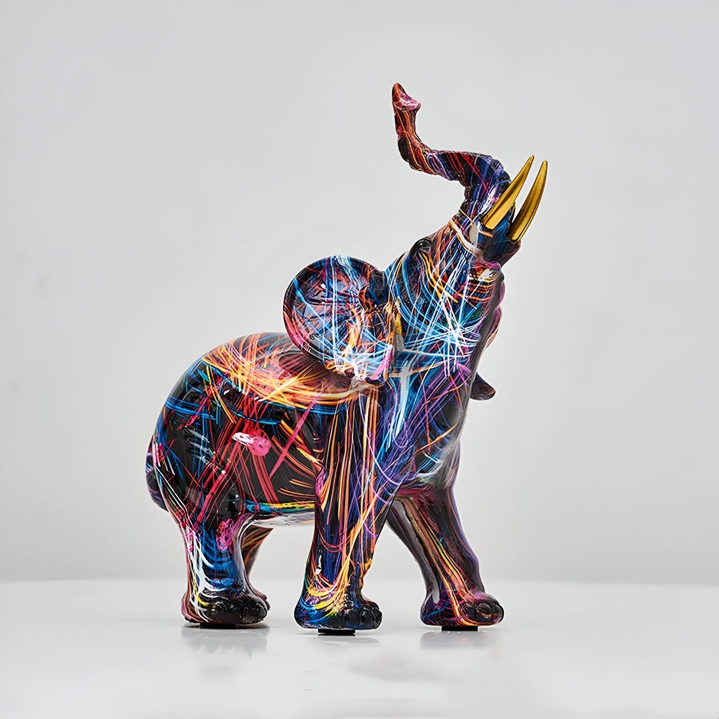 Amara | Farverig Elefant Skulptur