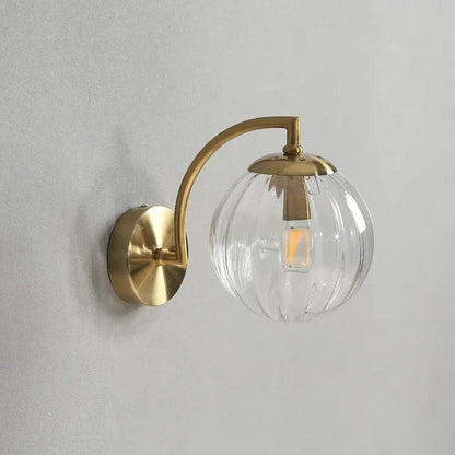 Lunoro | Glas Væglampe Guld