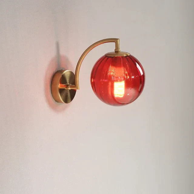 Lunoro | Glas Væglampe Guld