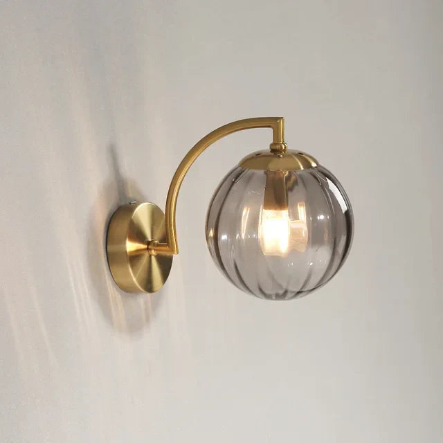 Lunoro | Glas Væglampe Guld