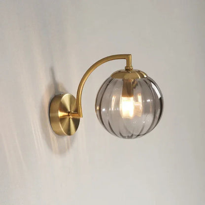 Lunoro | Glas Væglampe Guld