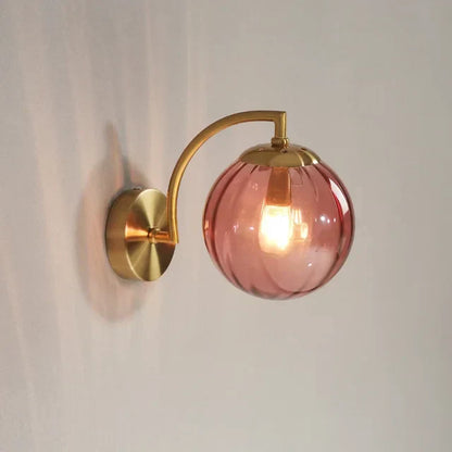 Lunoro | Glas Væglampe Guld