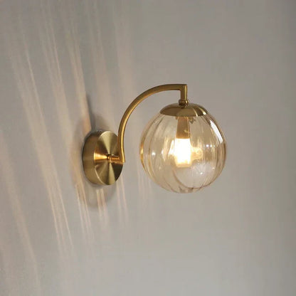 Lunoro | Glas Væglampe Guld