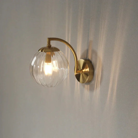 Lunoro | Glas Væglampe Guld