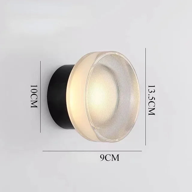 Lucienne | Kompakt Glas Væglampe med LED