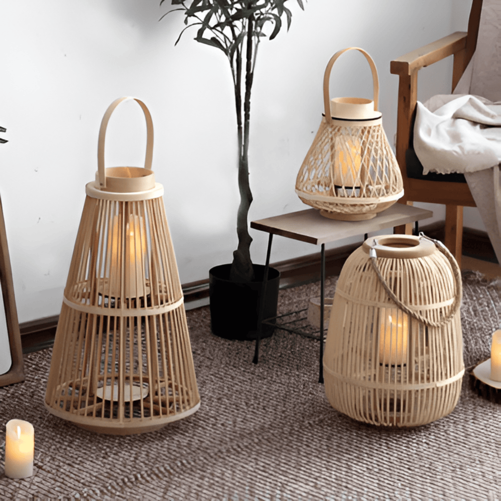 LjusBo | Rattanlanterne med LED-lys