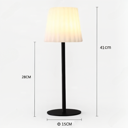 Lunaria | Bordlampe med Plisseret Skærm