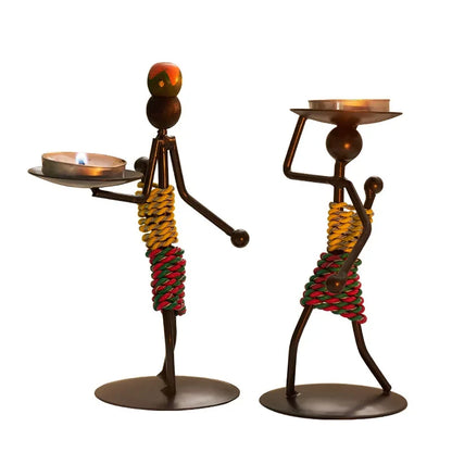 Zafina | Afrikansk Lyslygte med Kvindefigur
