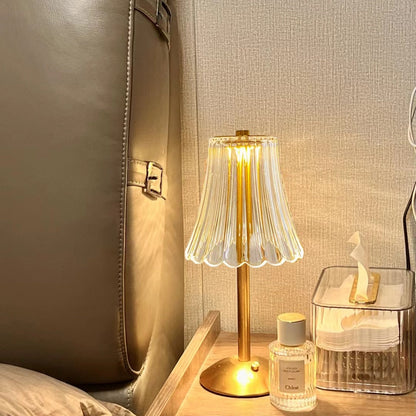 Lunaria | Krystal LED Bordlampe Genopladelig