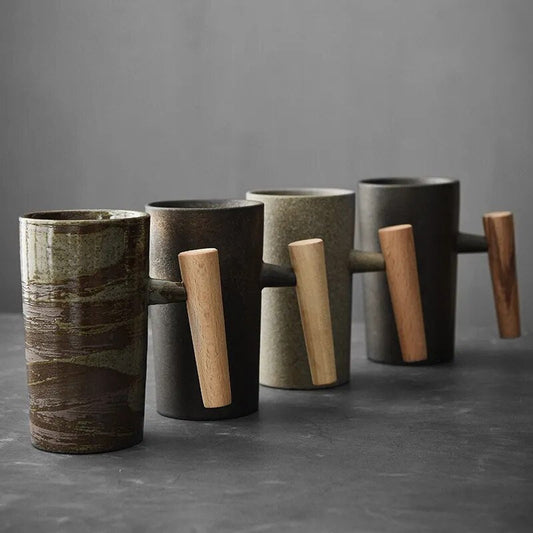 Mokuru | Keramisk Designkrus med Træhåndtag