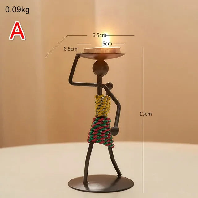 Zafina | Afrikansk Lyslygte med Kvindefigur