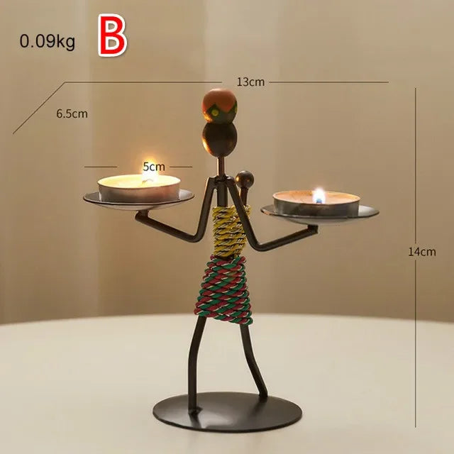 Zafina | Afrikansk Lyslygte med Kvindefigur