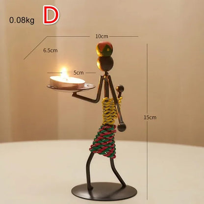 Zafina | Afrikansk Lyslygte med Kvindefigur