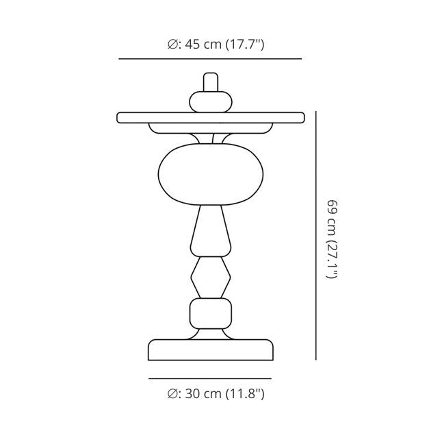Elysar | Skulpturel Sidebord