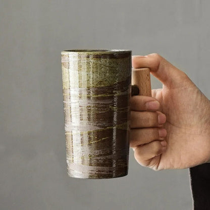 Mokuru | Keramisk Designkrus med Træhåndtag
