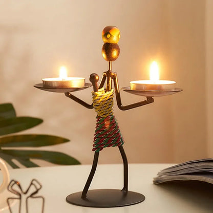 Zafina | Afrikansk Lyslygte med Kvindefigur