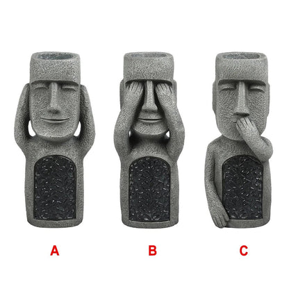 Moanova | Moai Havefigur med LED