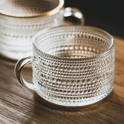 Vintessa | Graverede Glas Krus med Håndtag