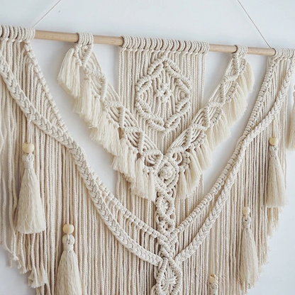 Nalaya | Boho Væggdekoration i Makramé Gul