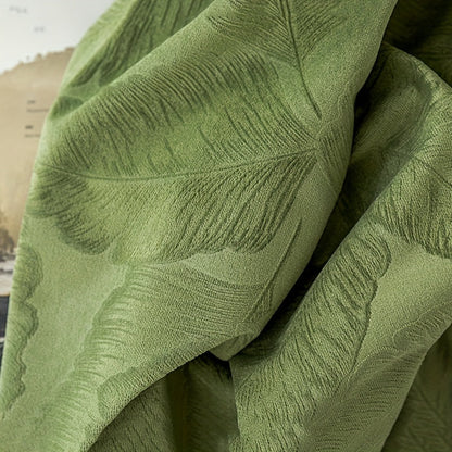 Aveline | Velvet Gardiner med Fjer Mønster