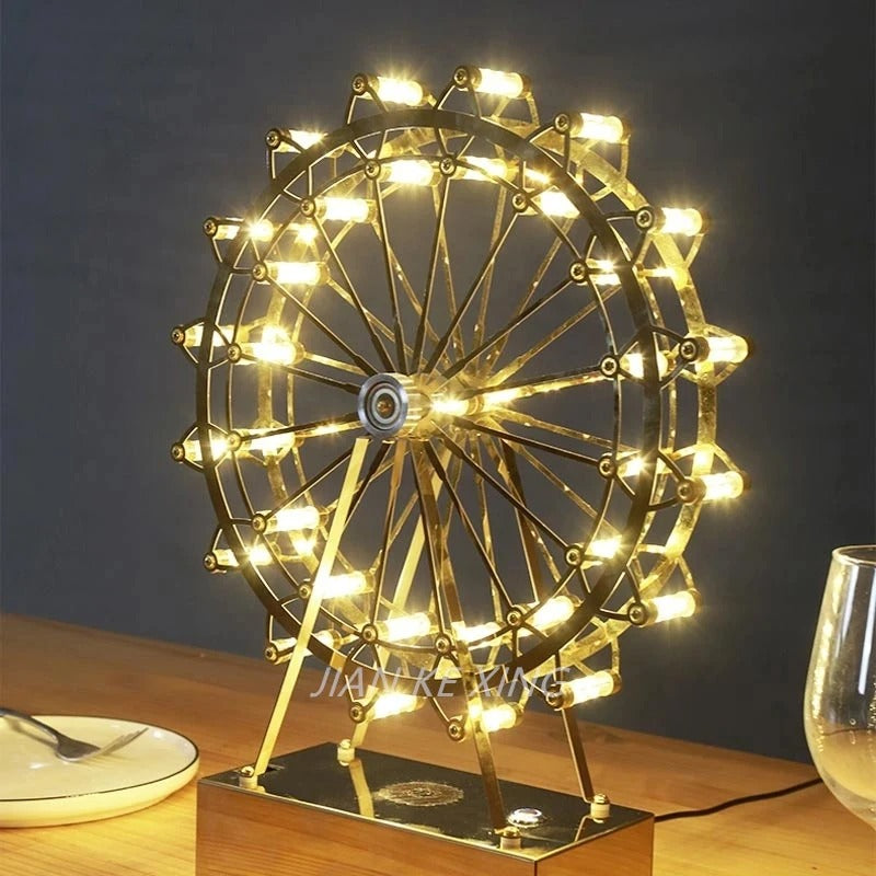 Luminara | LED Bordlampe Pariserhjul Guld